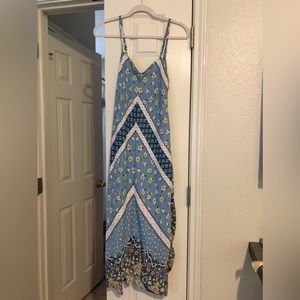Bebop: Paisley Floral Patchwork Flowy Midi Dress (L)